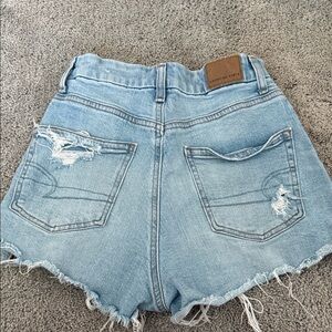 American Eagle Outfitters Women's Distressed Blue Jean Shorts
